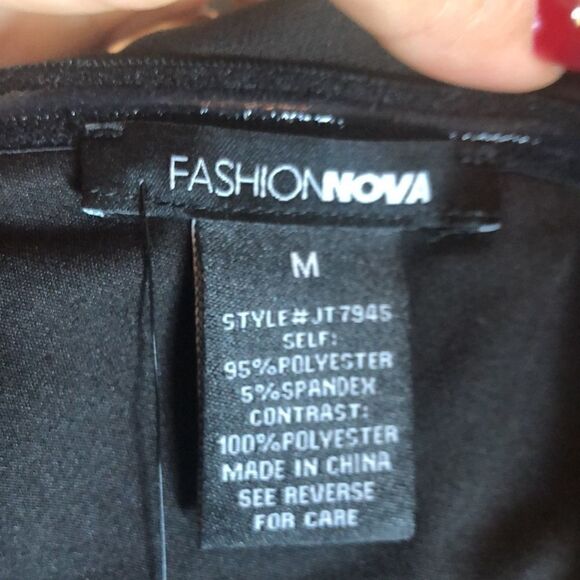 NWT Fashion Nova black blouse - Picture 3 of 7